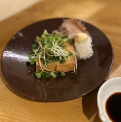 Crispy deep-fried tofu and moon-viewing chive tofu