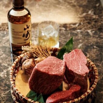 【至高の豊満コース】特選和牛ヒレ塊肉や希少部位、海鮮、握り寿司等楽しめる贅を尽くしたプラン