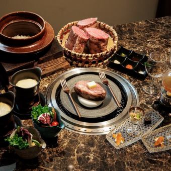 【ランチ限定】名物！！フォークで裂けるヒレ肉塊焼きが気軽に楽しめるセット