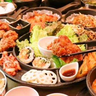 [Weekday Lunch] Korean UFO Set with plenty of vegetables! 24 types + 1 small main dish included! (All-you-can-eat for 90 minutes)