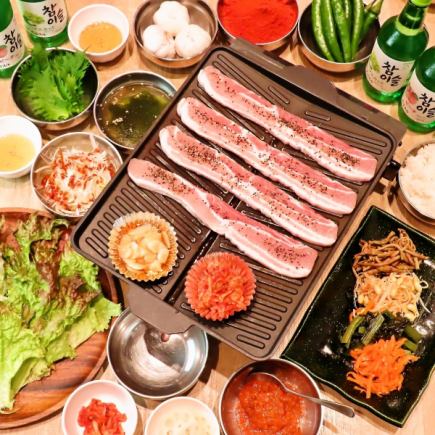 [Weekday Lunch] All-you-can-eat popular samgyeopsal, namul, kimchi, and vegetable sampa! (All-you-can-eat for 90 minutes)