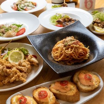 日～木限定"Special Course"阿波尾鶏タタキ・チキンの黒胡椒焼き 2H飲み放題付全7品4500円(税込)