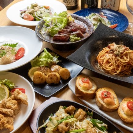 "DeluxeCourse"鮮魚の盛り合わせ・黒毛和牛ステーキ等 2H飲み放題付 全10品 6000円(税込)