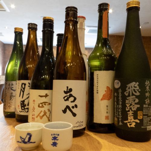 豊富な種類の日本酒