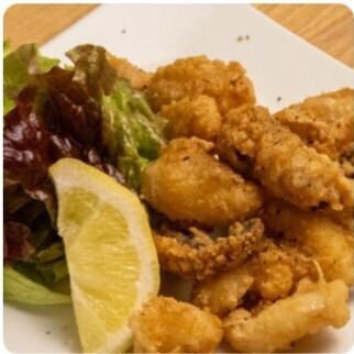 아오리 이카 게소의 튀김