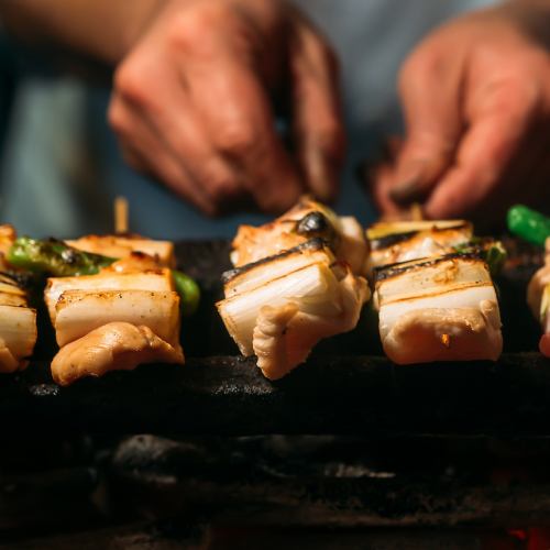 All-you-can-eat charcoal grilled yakitori in Shinjuku!