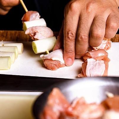 店內自製烤雞肉串無限量供應