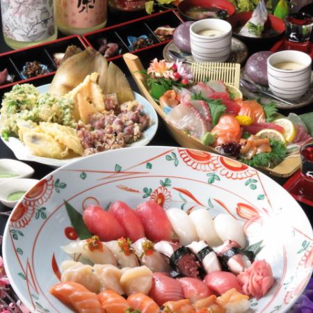 [All-you-can-eat nigiri sushi] Kobe course Monday-Saturday dinner only 4,400 yen Non-smoking seats only on the 1st floor