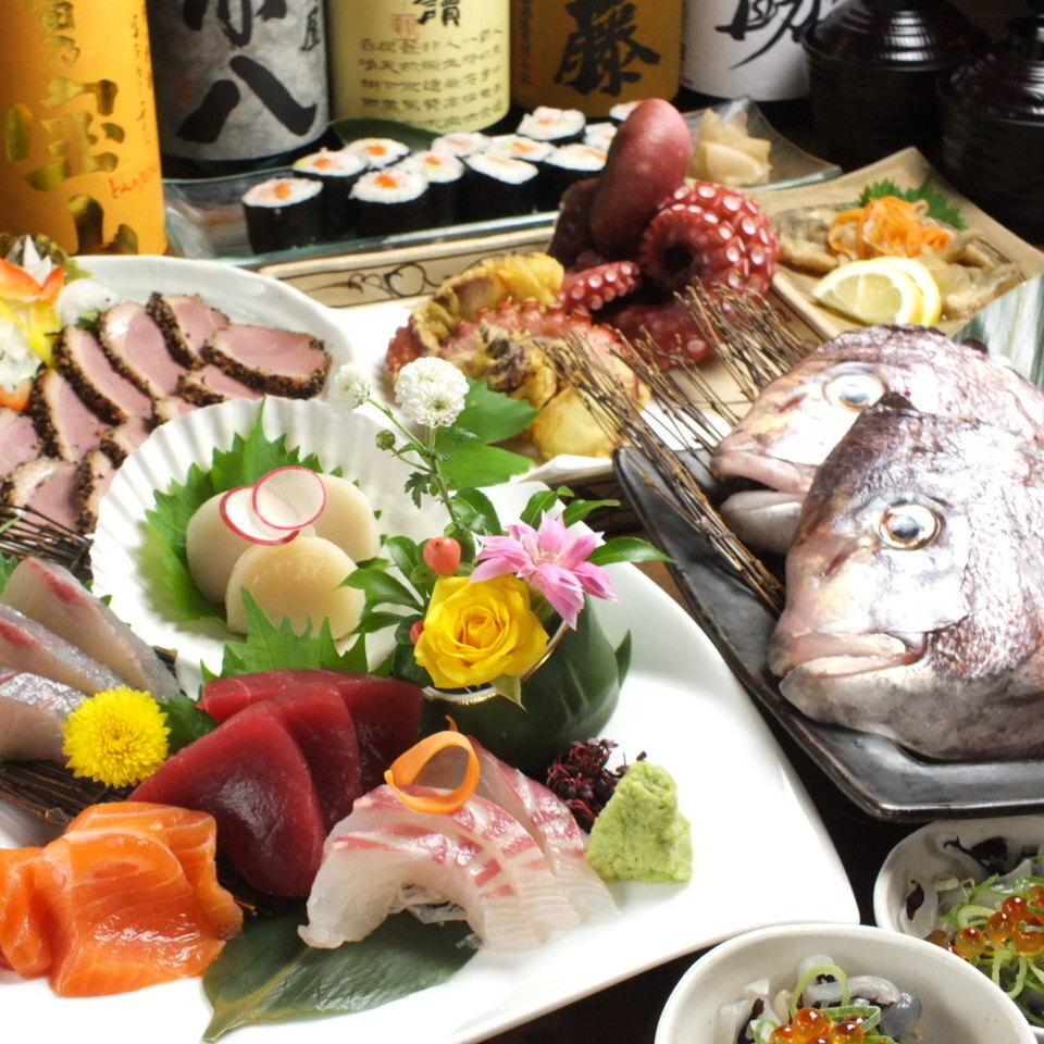 各線三宮駅より徒歩３分。落ち着いた和空間で本当に美味しい魚を
