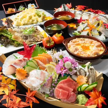 【秋の味覚コース】5500円⇒4000円プラス1580円で飲み放題も！！10月1日より承ります。