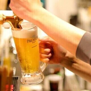 【プレミアム飲み放題 生ビール含む各８０種以上】2時間飲み放題クーポン利用で2280円→1780円！