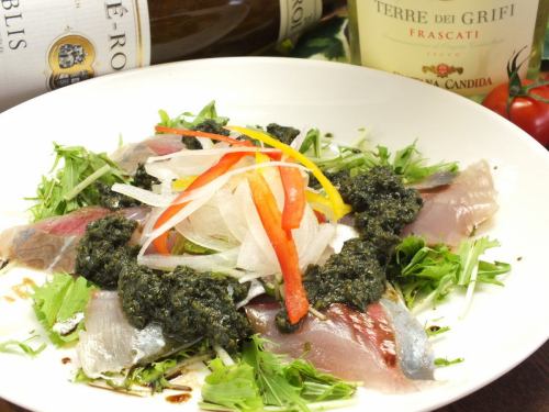 ~ Carpaccio with a special sauce using natural fish ~