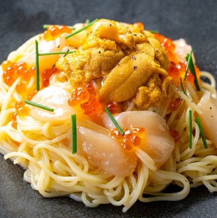 [New Product] Premium Sea Urchin Spaghetti ~Hokkaido-sourced sea urchin, scallops, and salmon roe~