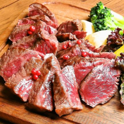 【お肉コース】ハラミステーキにあったか選べる鍋もついた7品+2H飲み放題付6000→5500円(税込)