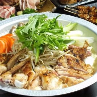 【飲み放題付き】鶏鍋もさつま知覧どり楽しめる♪『絶品！鶏鍋コース』全7品 4500円(税込)