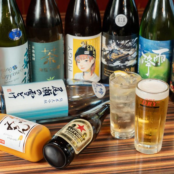 日本酒や焼酎などこだわりのドリンク
