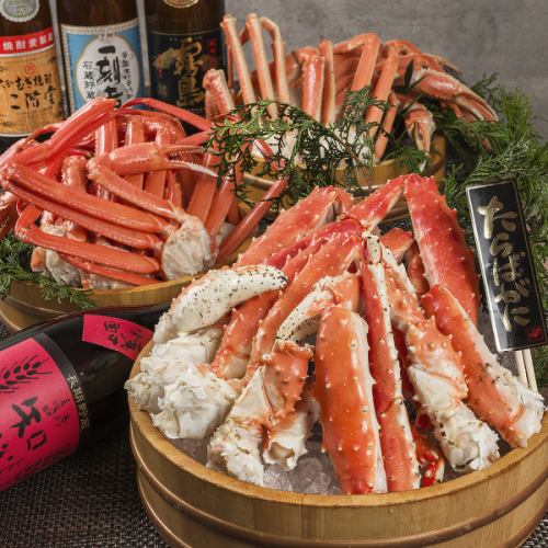 다양한 종류의 게를 무제한으로 먹을 수 있습니다 ♪