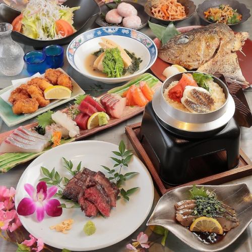 2時間飲み放題.釜飯付き【歓迎会、送別会◎】春食材贅沢コース全15品5500円(税込)