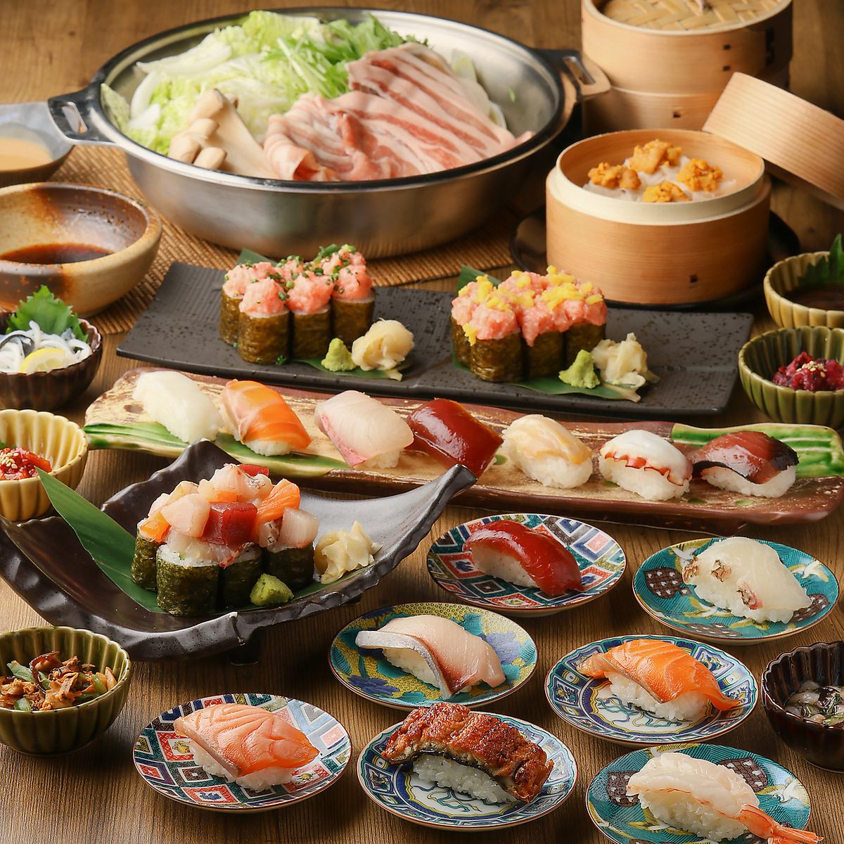 【梅田5分】完全個室完備！贅沢なお寿司食べ放題♪