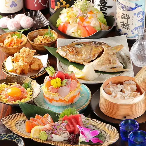 2h飲み放題寿司ケーキ【記念日・卒業お祝いに◎】生ビール付OK♪寿司ケーキ記念日コース5000円