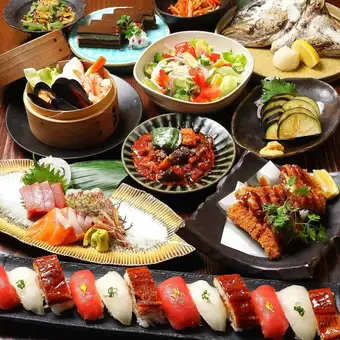 2時間飲み放題付き【歓送迎会や飲み会】 生ビール付き変更可能♪宴~UTAGE~夏の海鮮コース