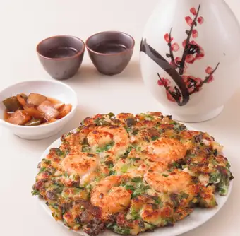 虾仁韭菜煎饼