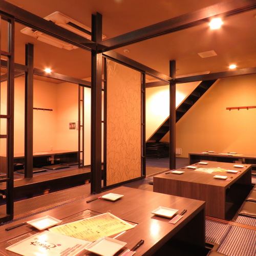 解放感ある店内で、完全個室としても利用可能です！