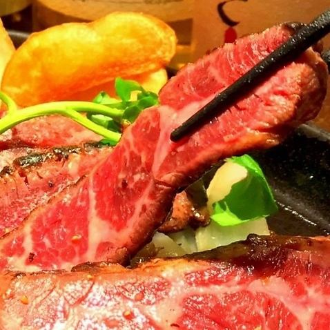 【歓送迎会に！】牛ハラミステーキコース♪鰻巻き等全8品120分飲み放題付き5500円→5000円(税込)