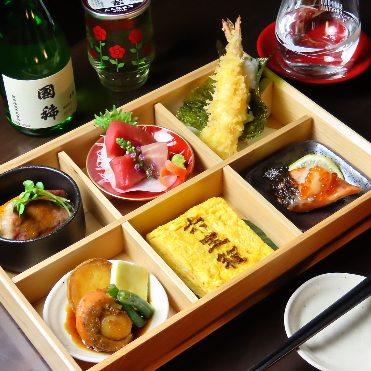 【大通駅すぐの路面店】北海道食材中心の和食料理をこの一箱で。