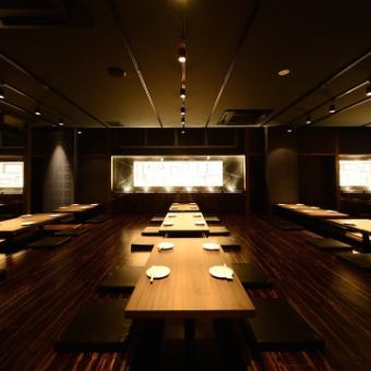 The stylish table seats are very popular with women and couples♪ Please use it for various scenes such as joint parties and girls' night out!☆ There are various complete private rooms for 2~6, 7~12, 13~24, 25~50 people.Banquets for up to 250 guests are possible☆