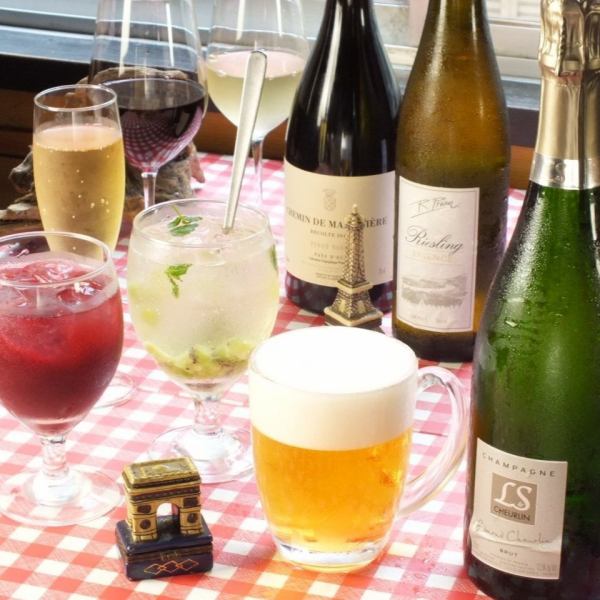 【飲み会、パーティー利用に★】全6品！100分飲み放題付パーティーコース◆4400円(税込)