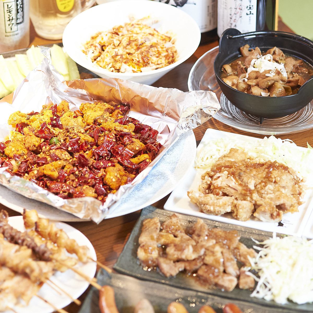 しっかり10品の宴会コース ！ 生ビール有り飲み放題付です♪