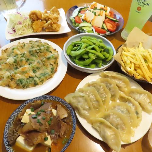 【120分飲み放題付】和牛煮込み豆富や手作りお肉餃子など充実の7品♪宴会にも◎3850円(税込)