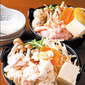 【忘新年会鍋コース】食べ応え抜群の旬な食材をご用意★料理のみ全8品4,000円(税込)