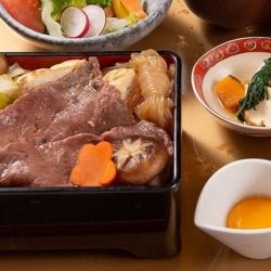 Sukiyaki bento set meal