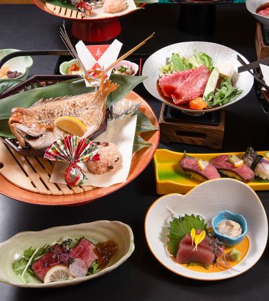 [Reservation required by the day before] ◆Celebration Kaiseki Course, 11 dishes in total◆ 6,800 yen (tax included) / Minimum order for 2 people.