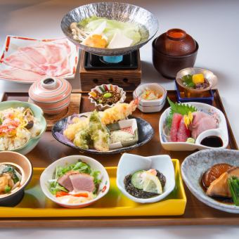 [Available on the day!] Goryo Gozen meal - with Mikawa Mochi Pork Shabu-shabu - 2,500 yen (tax included)