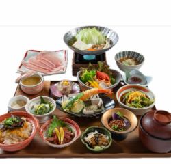 夏の五稜御膳～三河もち豚しゃぶしゃぶ付～