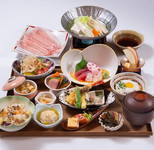 Autumn Goryo Gozen Meal ~with Mikawa Mochi Pork Shabu-Shabu~