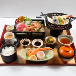 New Year's Sashimi and Tempura Set