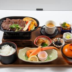 Teppan beef skirt steak set meal