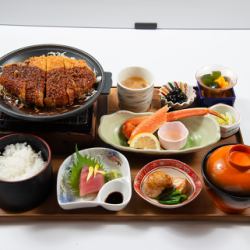 Teppan miso pork cutlet set meal