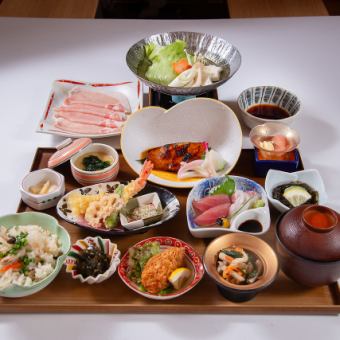 [Reservations accepted on the day!] Goryo Gozen (with Mikawa Mochi Pork Shabu-Shabu) - 2,500 yen (tax included)