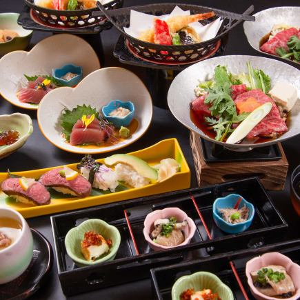 【需提前一天预约】◆ 涮涮锅怀石料理套餐(10道菜)◆ 7,000日元(含税)/ 2人以上适用。