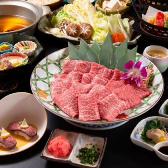 [Reservations available on the day] ◇Shabu-shabu course◇ 8 dishes of marbled Japanese Black beef 6,900 yen