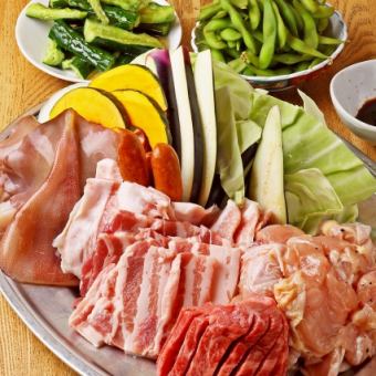 【2ｈ飲み放付！】肉宴BBQコース！お肉・おつまみを楽しむ夏堪能コース！全5品◆税込5000円