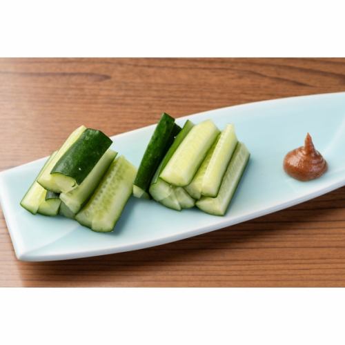 Cucumber and pickled plums / Cucumber and miso paste (various types)