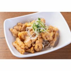 Chicken skin ponzu