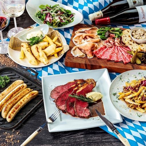 ★【世界最速解禁】オクトーバーフェスト特別コース『ビーフステーキ&ソーセージ』35種飲み放題