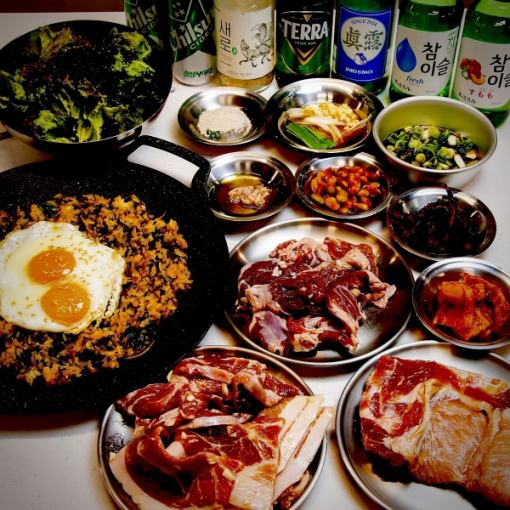 【カルメギサル（ハラミ）コース】コスパ最強★お手頃に韓国焼肉を満喫！全10品2500円